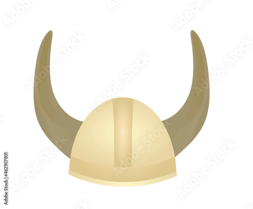 Viking helmet with horns. vector