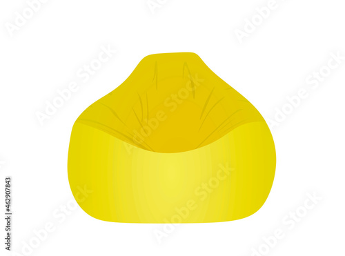 Yellow  lazy bag. vector illustration