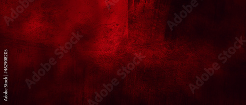 Scary Red and black horror background. Dark grunge red concrete © Background Studio