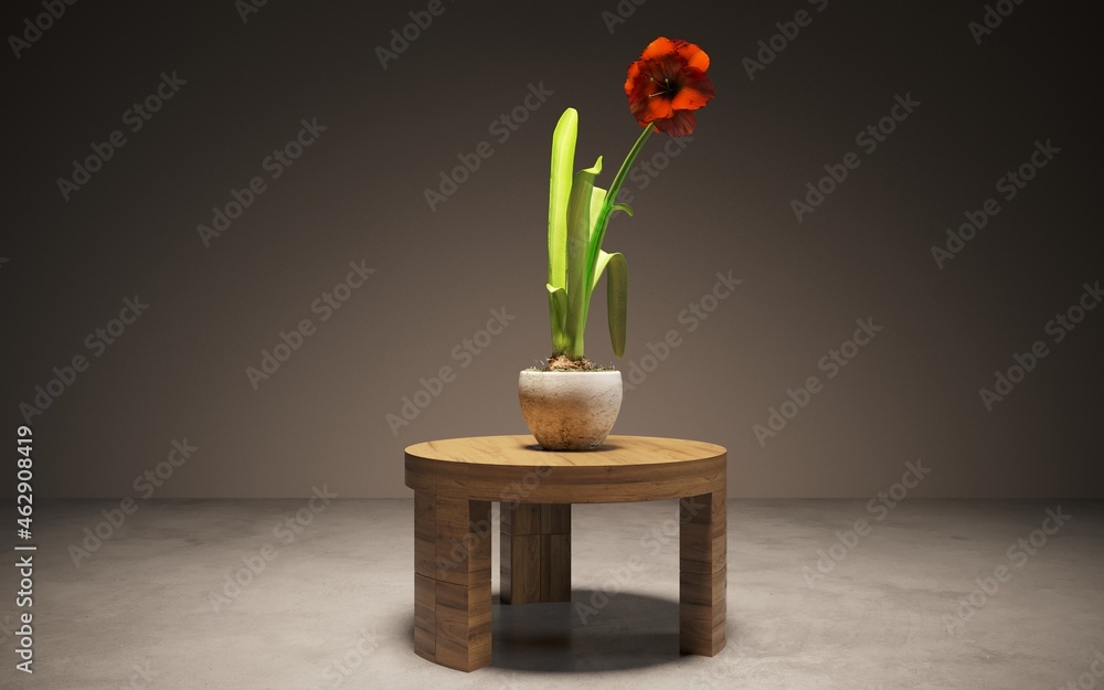 Still life lilac flowers in a vase on the table. 3D illustration, cg render Still life lilac flowers in a vase on the table. 3D illustration, cg render