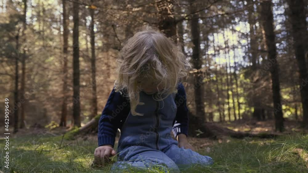 Girl exploring forest Girl exploring forest