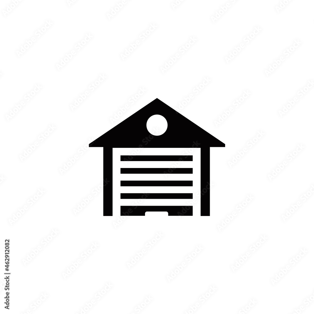 Car garage simple flat icon vector Car garage simple flat icon vector