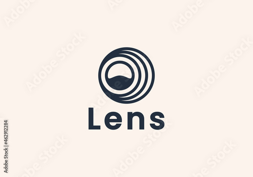 Lens Of Photography Logo Design Vector Template. Modern Design. Lens Logo. Vector Illustration
