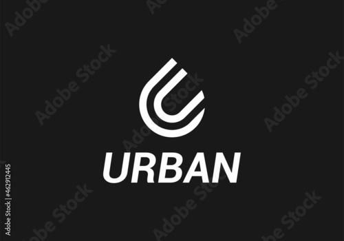 initial letter U drop Logo have a luxury, unique, simple and clever style. Logo design and business card. suitable for your brand, business, real estate, company, financial services
