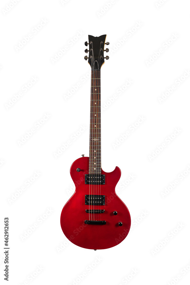 Obraz premium red Electric guitar isolated over white background
