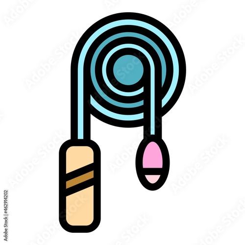 Endoscope pipeline icon. Outline endoscope pipeline vector icon color flat isolated