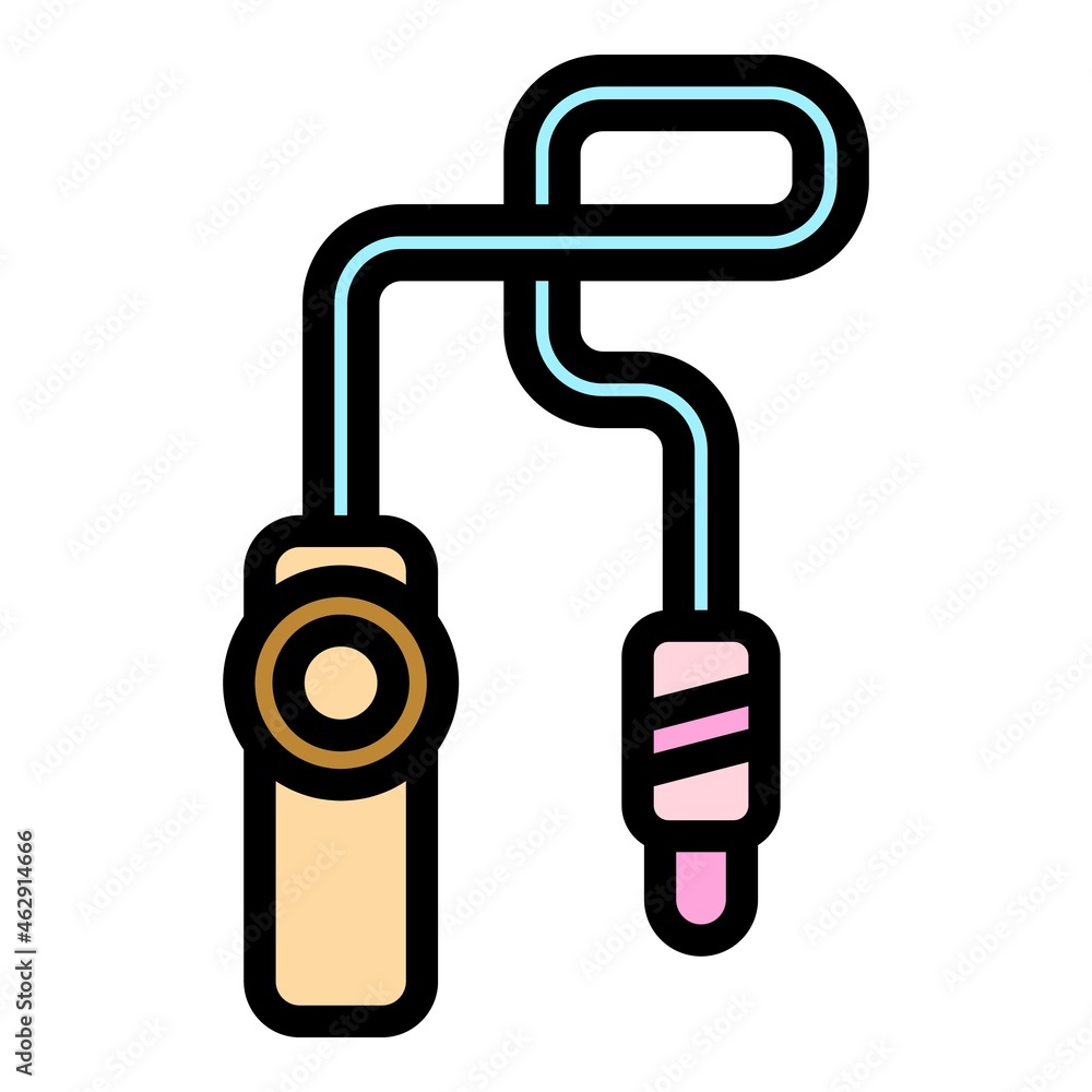 Digestion endoscope icon. Outline digestion endoscope vector icon color flat isolated Digestion endoscope icon. Outline digestion endoscope vector icon color flat isolated