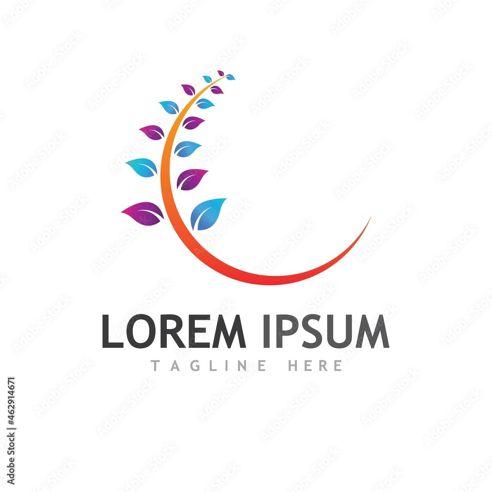 Obraz premium leaf logo and vector images