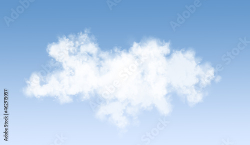 A fluffy white cloud in the blue sky, clear sunny day with light bright cloud