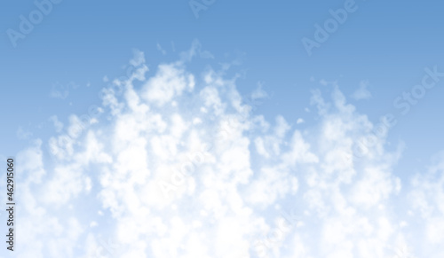 Clouds in the blue sky, clear day with mild cloud, light bright fluffy clouds in the air