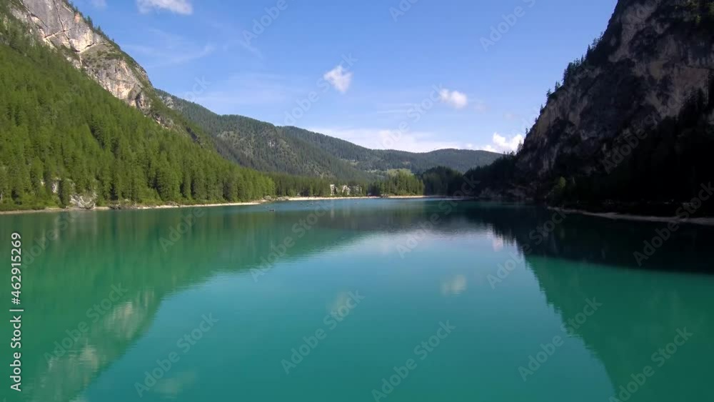Lago Di Braies, Dolomites, Italy from a drone Lago Di Braies, Dolomites, Italy from a drone