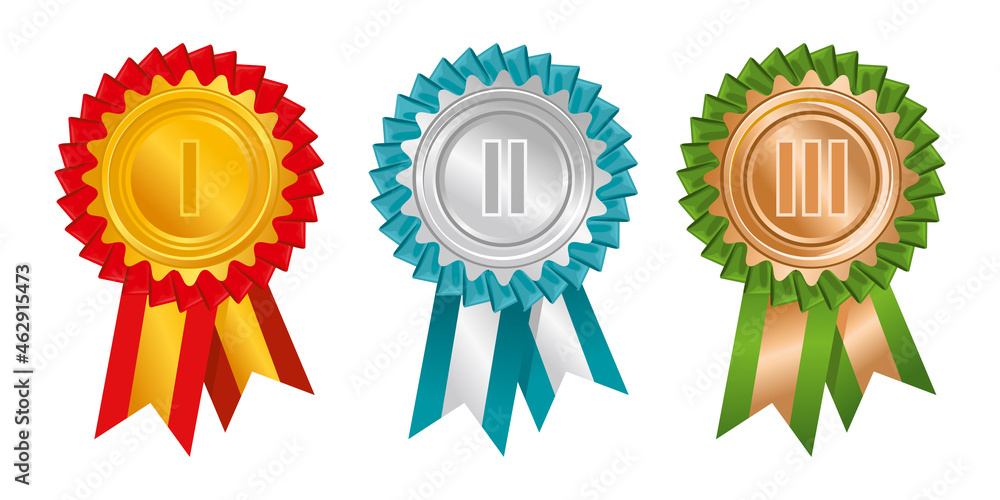 Rosettes Rewards Top Places Icon Set Rosettes Rewards Top Places Icon Set
