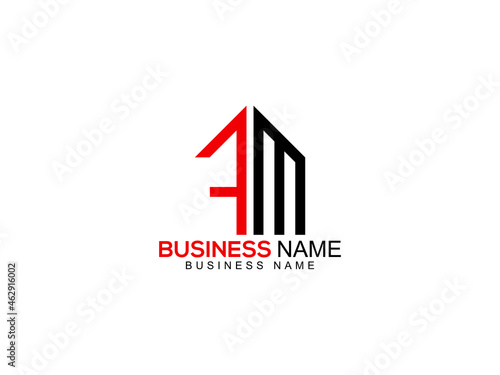 Letter FM Logo, Creative Fm f&m Two Latter Logo Icon Vector For Simple Fashion, Apparel and Clothing Luxury Brand or any type of business