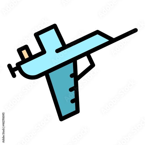 Home sealant icon. Outline home sealant vector icon color flat isolated