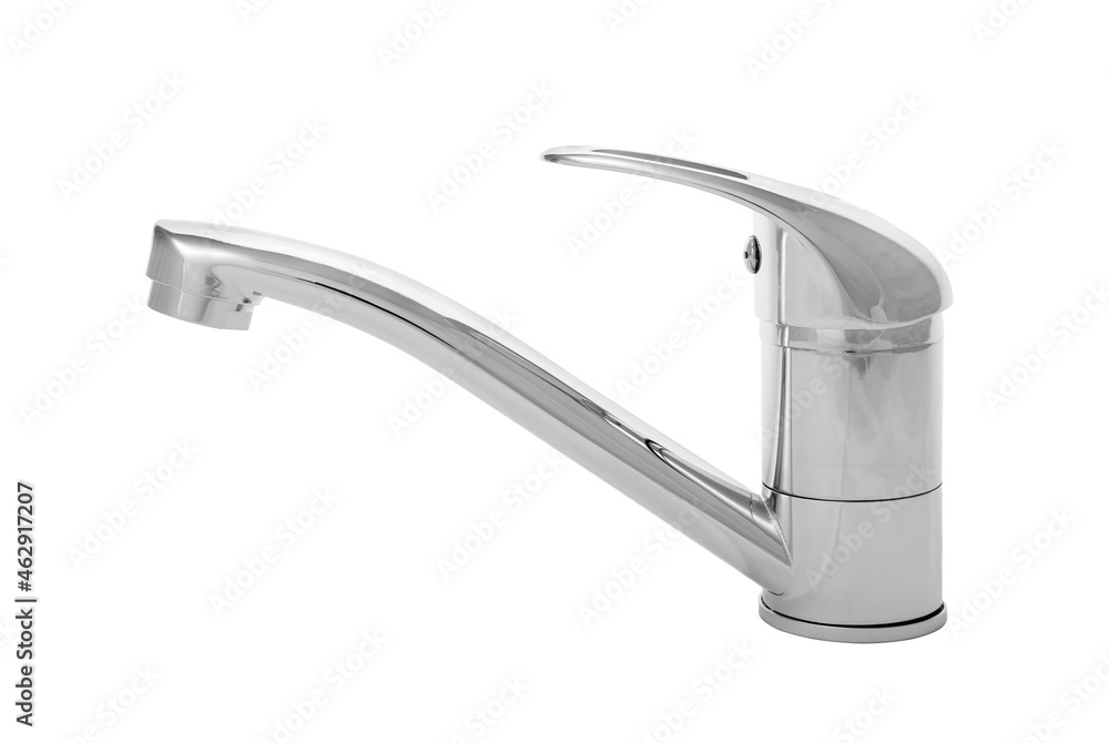 Single handle water tap isolated on white Single handle water tap isolated on white