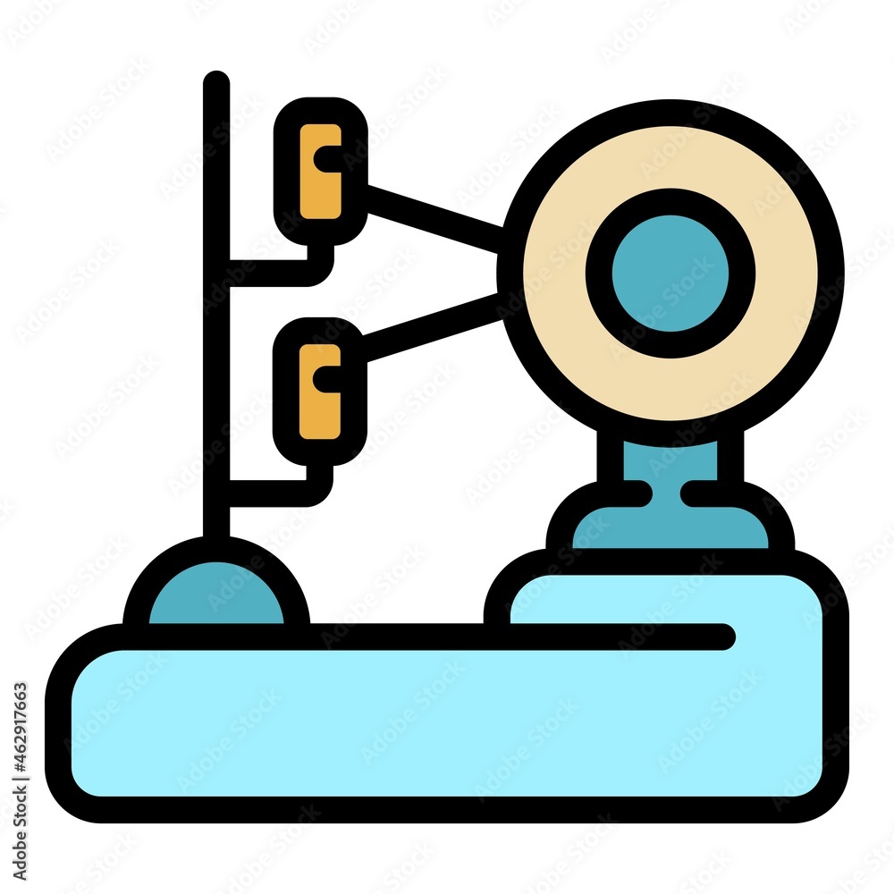 Material production icon. Outline material production vector icon color flat isolated Material production icon. Outline material production vector icon color flat isolated