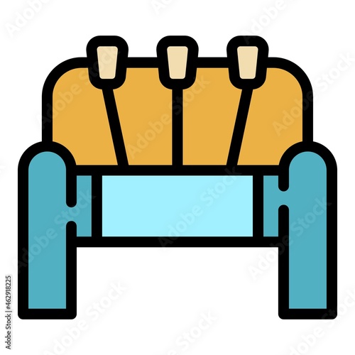 Loom machinery icon. Outline loom machinery vector icon color flat isolated