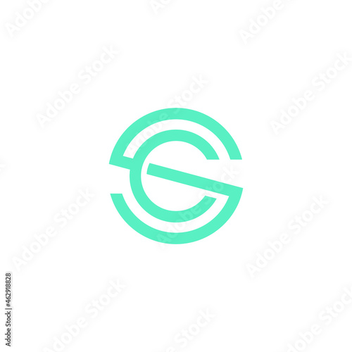 Cyber Security and defender line Letter Slogo icon design template elements.
 photo