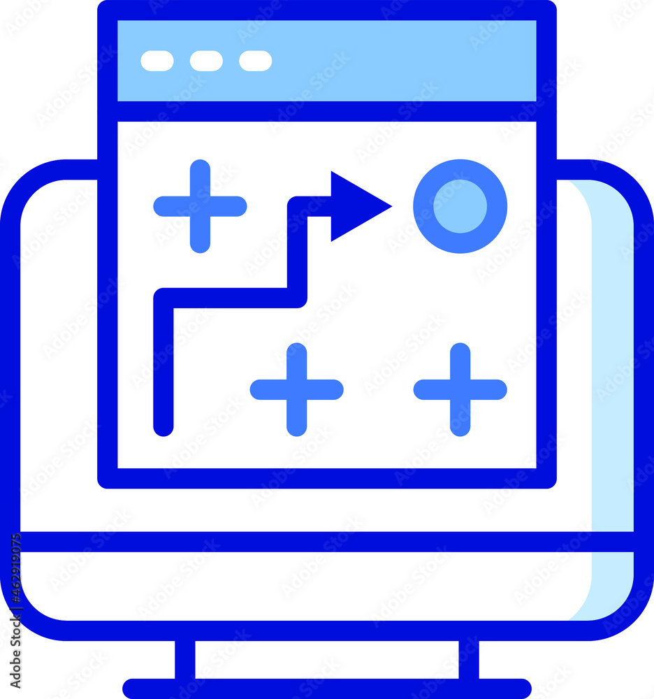 Obraz premium Strategy vector icon light bulb symbol Idea sign of Business & Startup for computer.