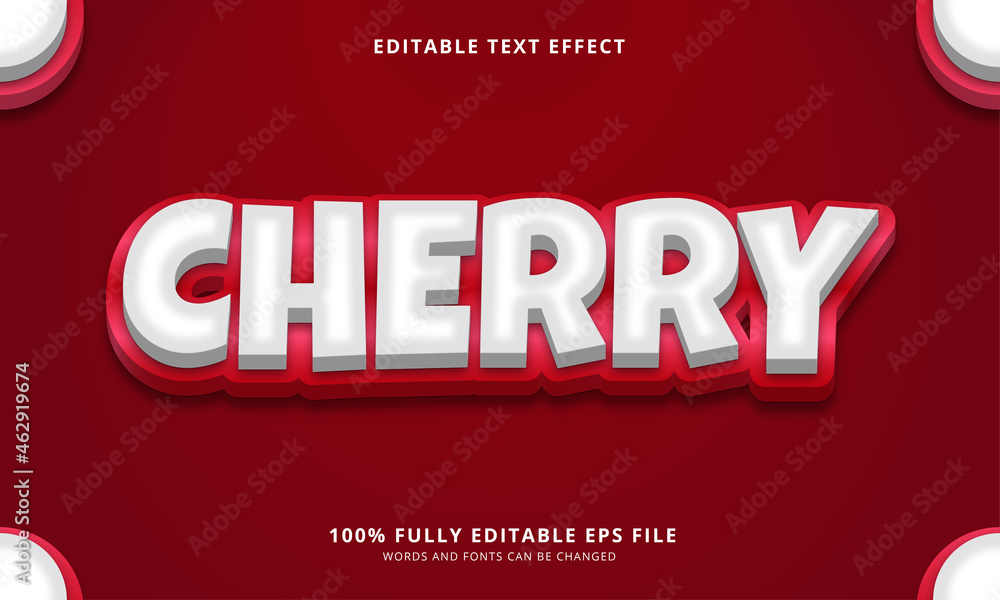 Cherry editable text effect Cherry editable text effect