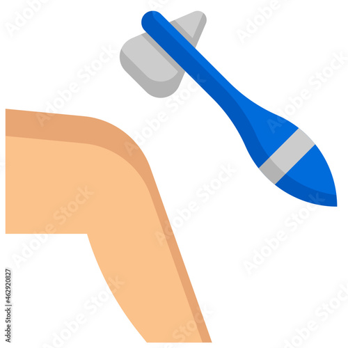 REFLEX HAMMER flat icon,linear,outline,graphic,illustration