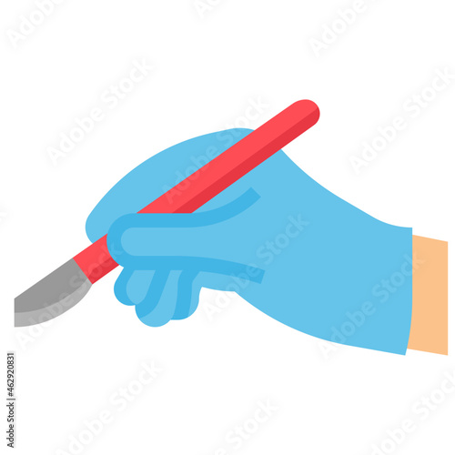 SCALPEL flat icon,linear,outline,graphic,illustration