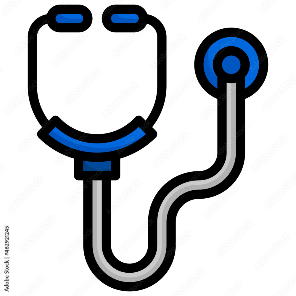 STETHOSCOPE filled outline icon,linear,outline,graphic,illustration STETHOSCOPE filled outline icon,linear,outline,graphic,illustration