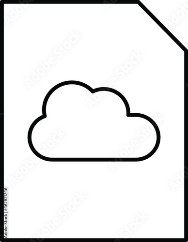 Cloud file Isolated Vector icon which can easily modify or edit