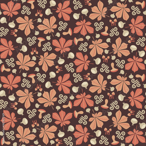 Chestnut leaves - repeat pattern