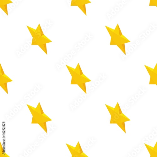 Yellow star pattern seamless background texture repeat wallpaper geometric vector