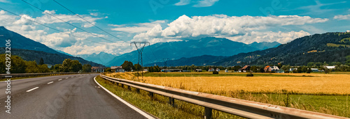 Beautiful alpine summer view near Aifersdorf, Kaernten, Austria