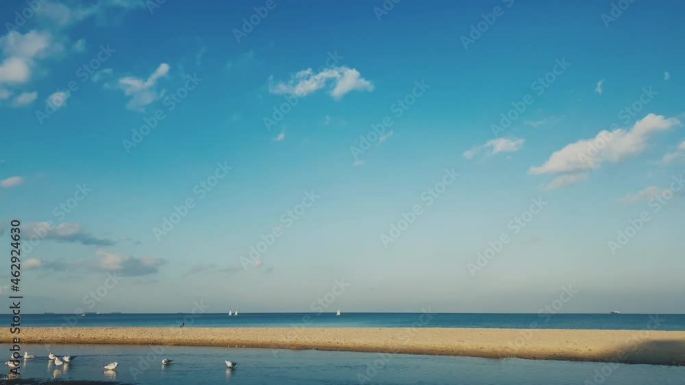 Warm day on the beach of the Baltic sea Warm day on the beach of the Baltic sea