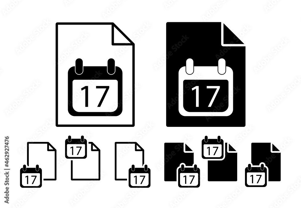 Calendar vector icon in file set illustration for ui and ux, website or mobile application Calendar vector icon in file set illustration for ui and ux, website or mobile application