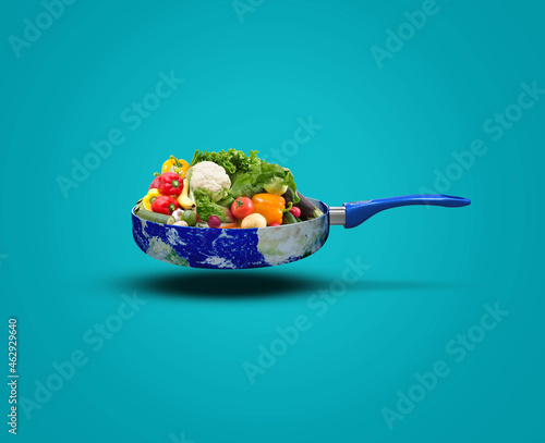 World food day concept background. world vegetable day, vegan day concept. photo