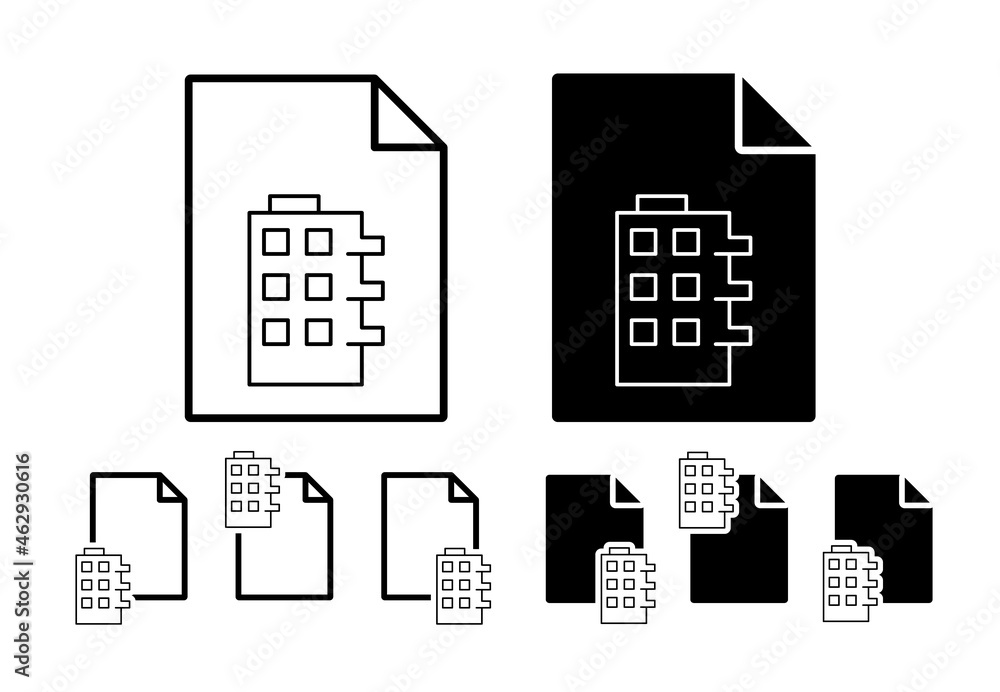 Castle vector icon in file set illustration for ui and ux, website or mobile application