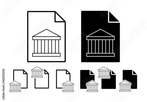 Post office vector icon in file set illustration for ui and ux, website or mobile application