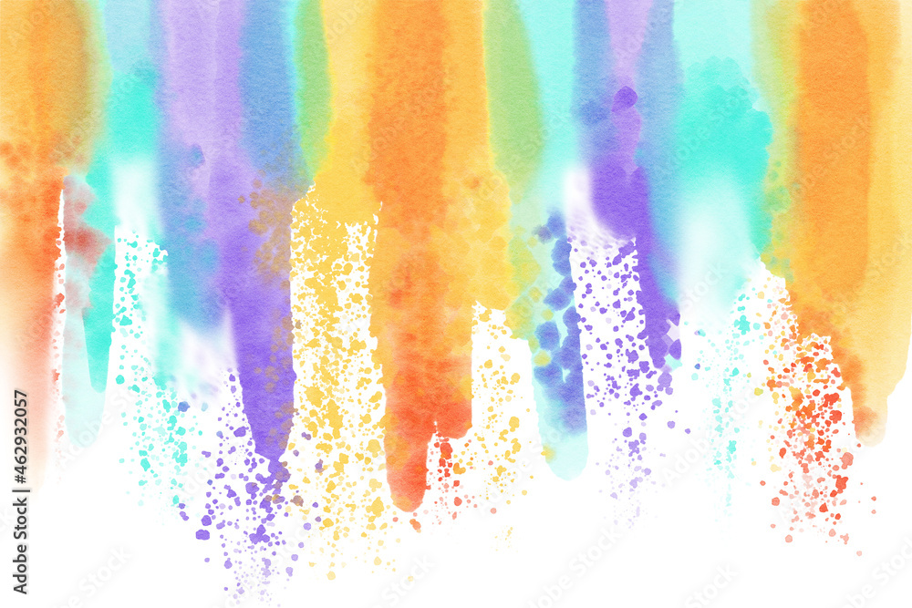Watercolor background with colored spots