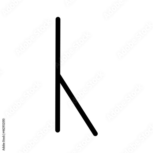 cen rune on white background isolated celtic rune