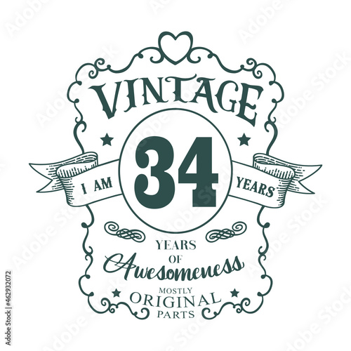 I am 34 years Vintage design, years of Awesomeness Mostly Original parts