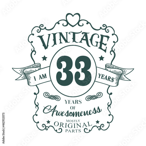I am 33 years Vintage design, years of Awesomeness Mostly Original parts