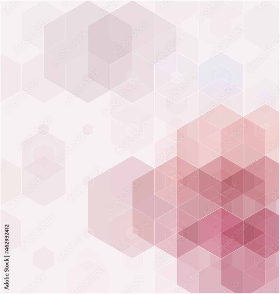 Vector abstract geometric hexagonal background. Light subtle pink Vector abstract geometric hexagonal background. Light subtle pink