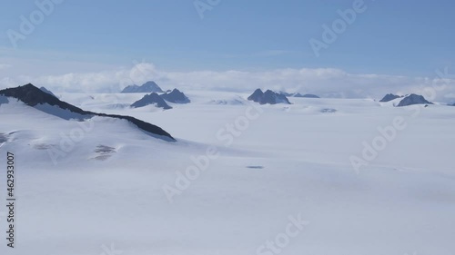 Aerial of the Harding Icefiend and mountains in Kenai Fjords National Park, Alaska
 photo