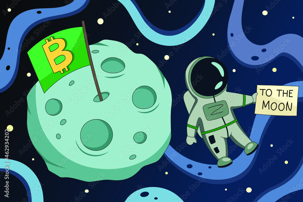 to the moon stock meme