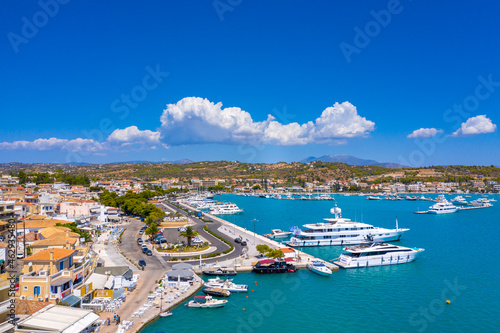 View of the picturesque coastal town of Porto Heli, Peloponnese, Greece. photo