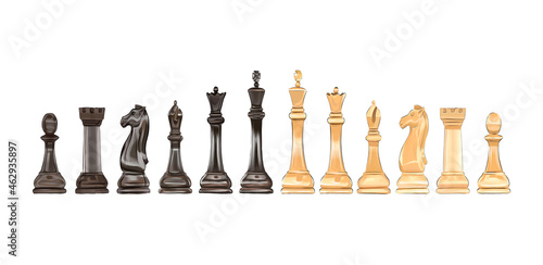 Chess, board game, chess pieces from multicolored paints. Splash of watercolor, colored drawing, realistic. Vector illustration of paints