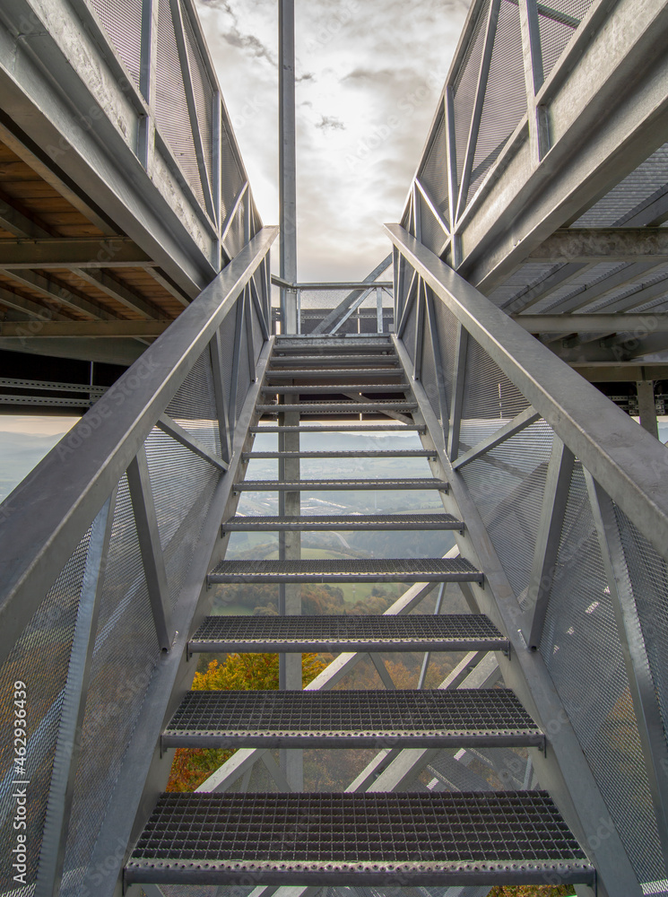 Fototapeta premium Lookout tower or observation tower in Horne Lazy, Brezno, Slovakia.
