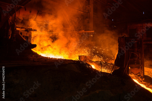 Blast furnace metal release, a lot of smoke