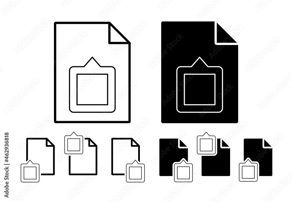 Frame sign vector icon in file set illustration for ui and ux, website or mobile application Frame sign vector icon in file set illustration for ui and ux, website or mobile application