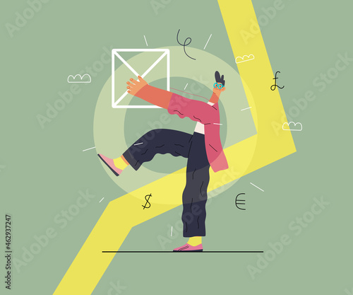 Startup illustration. Concept of building new business