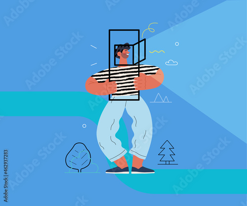 Startup illustration. Concept of building new business
